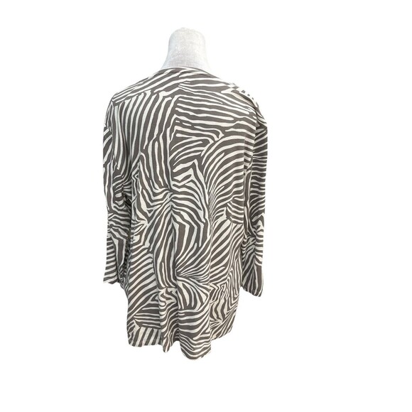 Chico’s Women’s Top Blouse Size 3 (XL) V Neck Stretch Long Sleeve Cotton - Picture 6 of 9